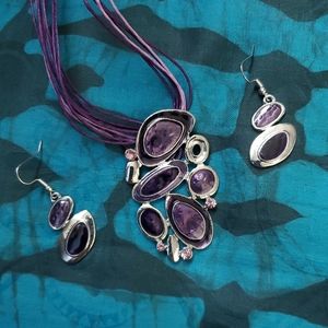 Abstract Necklace and Earring Set
